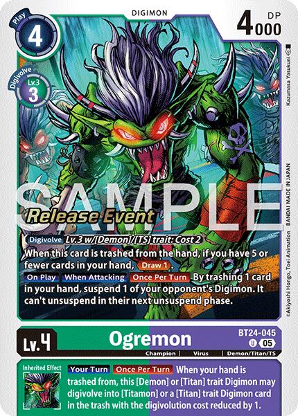 Image of Ogremon [BT24-045] [Time Stranger Release Events Cards]