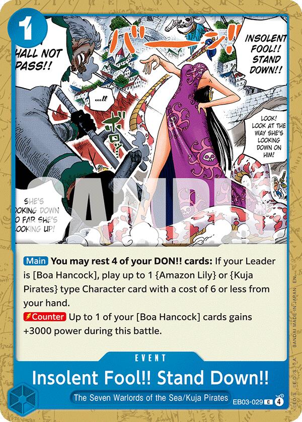 Image of Insolent Fool!! Stand Down!! [Extra Booster: One Piece Heroines Edition]