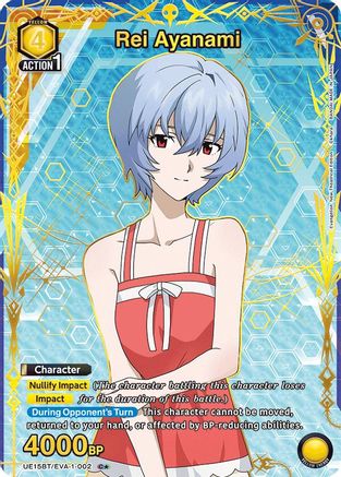 Image of Rei Ayanami (002) (C*) (UE15BT/EVA-1-002) - UE15BT Evangelion New Theatrical Edition Foil