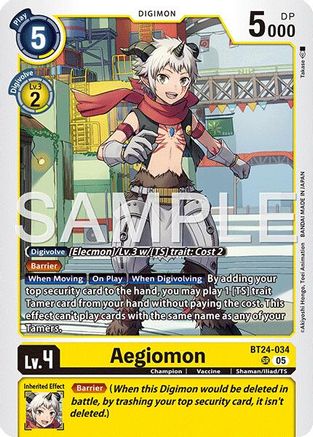 Image of Aegiomon [BT24-034] [Time Stranger]