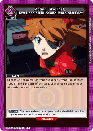 Image of Acting Like That, He's Less an Idiot and More of a Brat (UE15BT/EVA-1-066) - UE15BT Evangelion New Theatrical Edition
