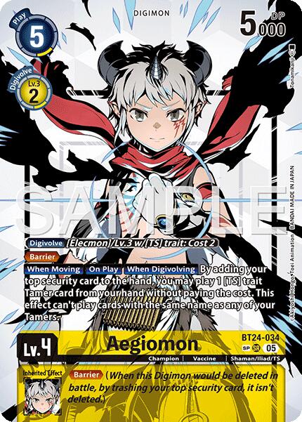 Image of Aegiomon [BT24-034] (SP) [Time Stranger]
