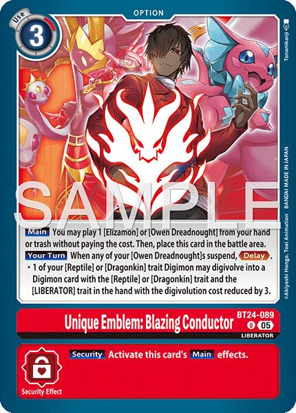 Image of Unique Emblem: Blazing Conductor [BT24-089] [Time Stranger]
