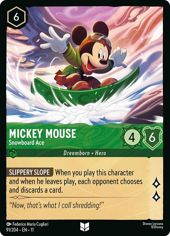 Image of Mickey Mouse - Snowboard Ace (91/204) [Winterspell]