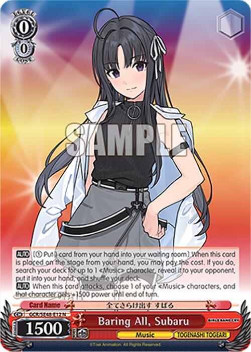 Image of Baring All, Subaru (GCR/SE48-E12 N) [Girls Band Cry Premium Booster]