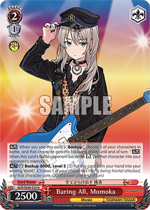 Image of Baring All, Momoka (GCR/SE48-E33 N) [Girls Band Cry Premium Booster]