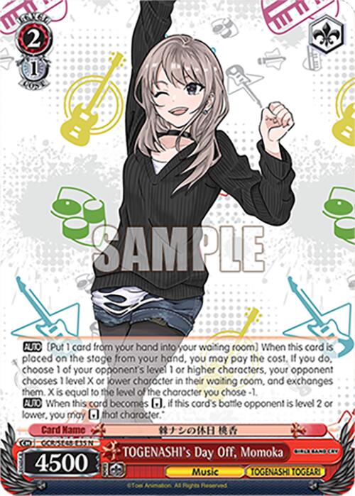 Image of TOGENASHI's Day Off, Momoka (GCR/SE48-E35 N) [Girls Band Cry Premium Booster]