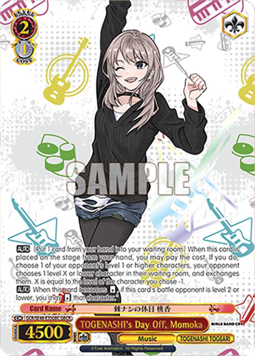 Image of TOGENASHI's Day Off, Momoka (GCR/SE48-E35GBC GBCR) [Girls Band Cry Premium Booster]