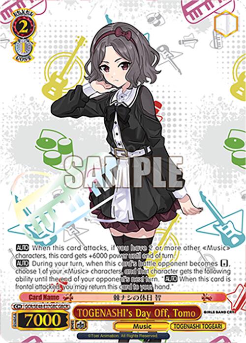 Image of TOGENASHI's Day Off, Tomo (GCR/SE48-E37GBC GBCR) [Girls Band Cry Premium Booster]