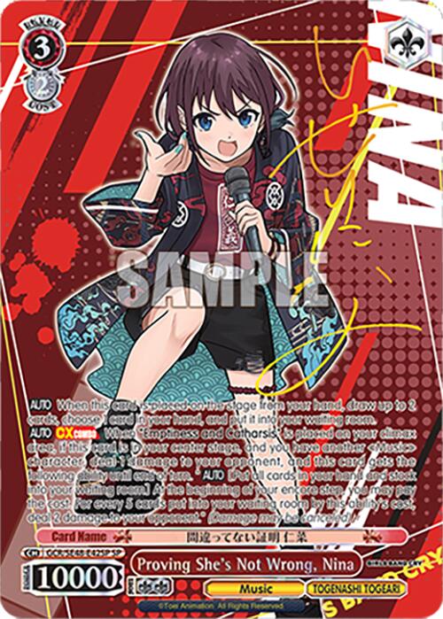 Image of Proving She's Not Wrong, Nina (GCR/SE48-E42SP SP) [Girls Band Cry Premium Booster]