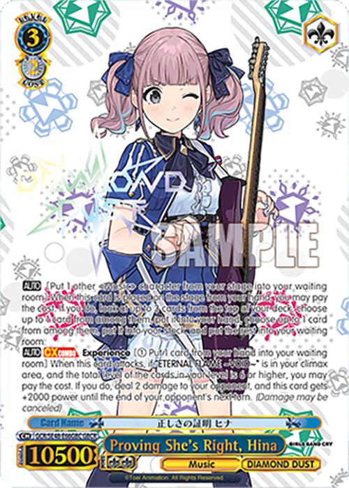 Image of Proving She's Right, Hina (GCR/SE48-E66GBC GBCR) [Girls Band Cry Premium Booster]