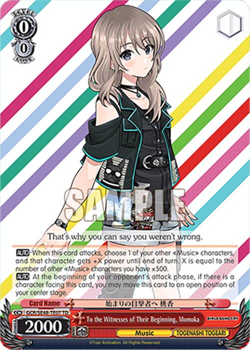 Image of To the Witnesses of Their Beginning, Momoka (GCR/SE48-TE07 TD) [Girls Band Cry Premium Booster]