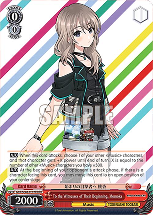 Image of To the Witnesses of Their Beginning, Momoka (GCR/SE48-TE07R RRR) [Girls Band Cry Premium Booster]