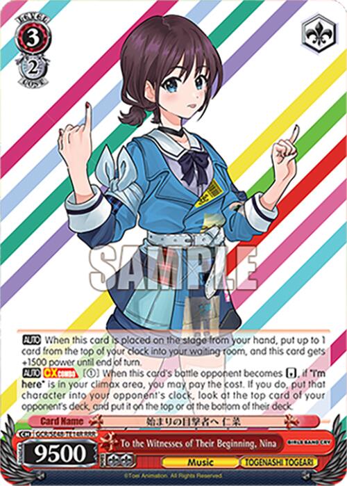 Image of To the Witnesses of Their Beginning, Nina (GCR/SE48-TE14R RRR) [Girls Band Cry Premium Booster]