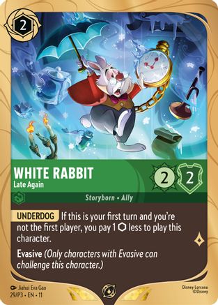 Image of White Rabbit - Late Again (29) - Disney Lorcana Promo Cards Holofoil