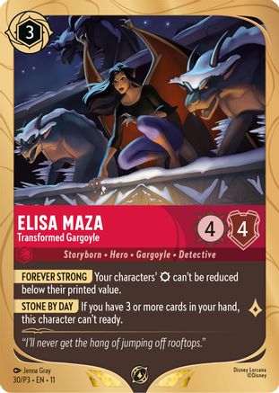 Image of Elisa Maza - Transformed Gargoyle (30) - Disney Lorcana Promo Cards Holofoil