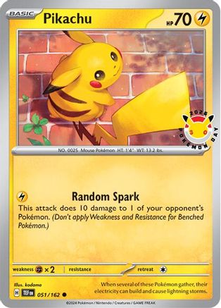 Image of Pikachu (051/162) (Pokemon Day 2026) [Miscellaneous Cards]