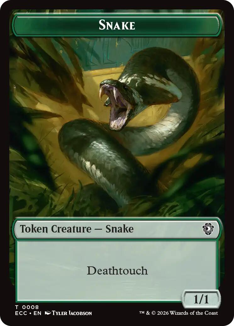 Image of Snake // Scarecrow Double-Sided Token [Lorwyn Eclipsed Tokens]