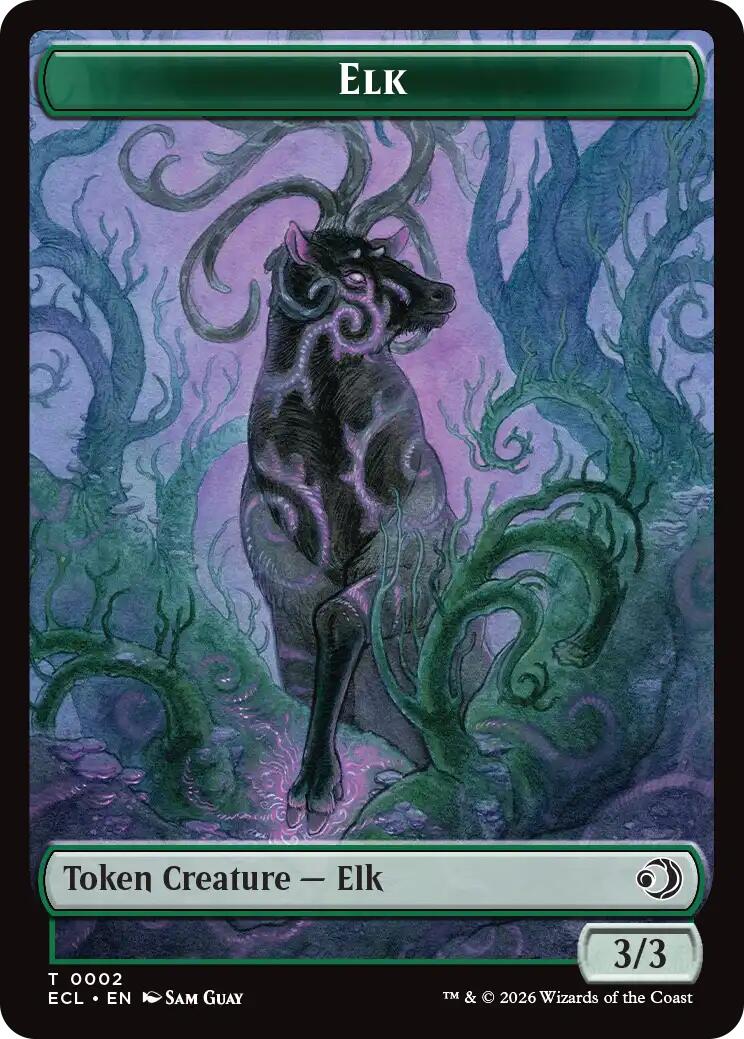 Image of Elk // Mutavault Double-Sided Token [Lorwyn Eclipsed Tokens]