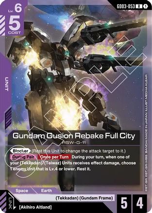 Image of Gundam Gusion Rebake Full City (GD03-053) - Steel Requiem Holofoil