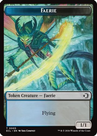 Image of Faerie // Goblin Double-Sided Token [Lorwyn Eclipsed Tokens]