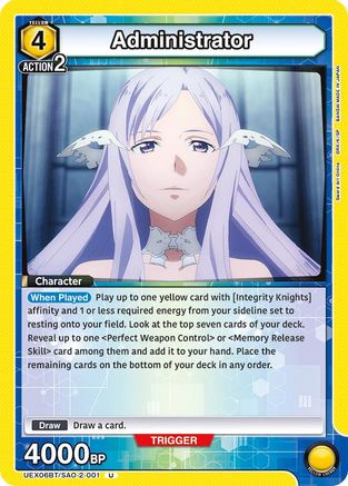 Image of Administrator (UEX06BT/SAO-2-001) - UEX06BT Sword Art Online Vol2