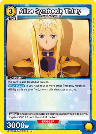 Image of Alice Synthesis Thirty (UEX06BT/SAO-2-004) - UEX06BT Sword Art Online Vol2