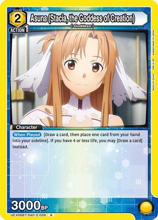 Image of Asuna (Stacia, the Goddess of Creation) (UEX06BT/SAO-2-009) - UEX06BT Sword Art Online Vol2 Foil
