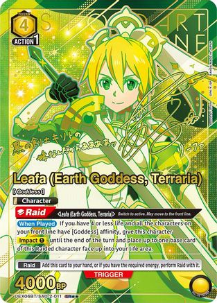 Image of Leafa (Earth Goddess, Terraria) (SR**) (UEX06BT/SAO-2-011) - UEX06BT Sword Art Online Vol2 Foil