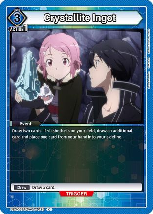 Image of Crystallite Ingot (UEX06BT/SAO-2-025) - UEX06BT Sword Art Online Vol2