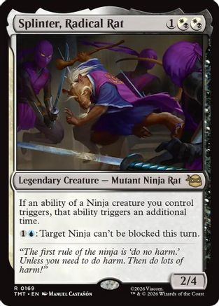 Image of Splinter, Radical Rat (TMT-169) - Teenage Mutant Ninja Turtles Foil