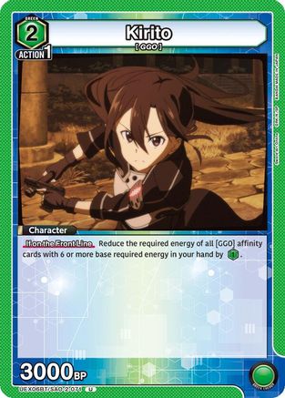 Image of Kirito (071) (UEX06BT/SAO-2-071) - UEX06BT Sword Art Online Vol2