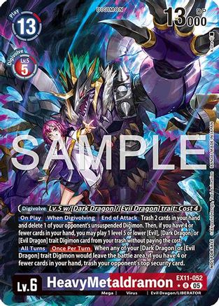 Image of HeavyMetaldramon [EX11-052] (Box Topper) [Dawn of Liberator]