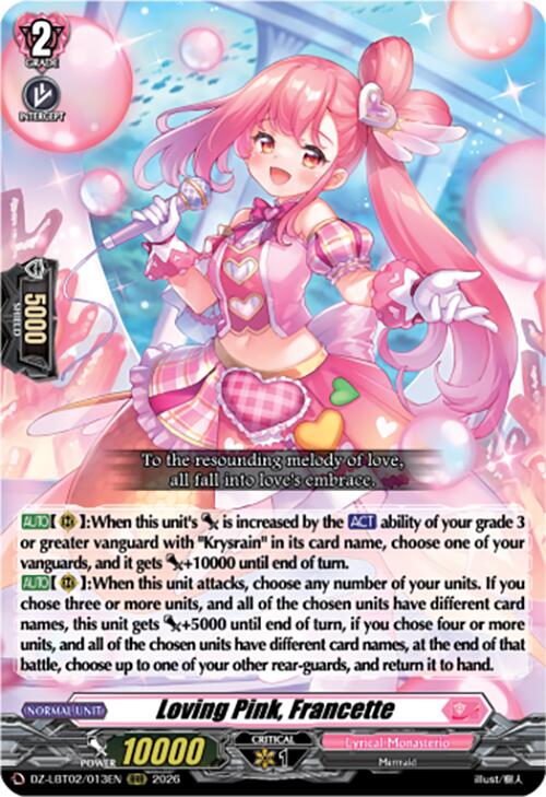 Image of Loving Pink, Francette (DZ-LBT02/013EN) [Lyrical Monasterio Season of Wonders]