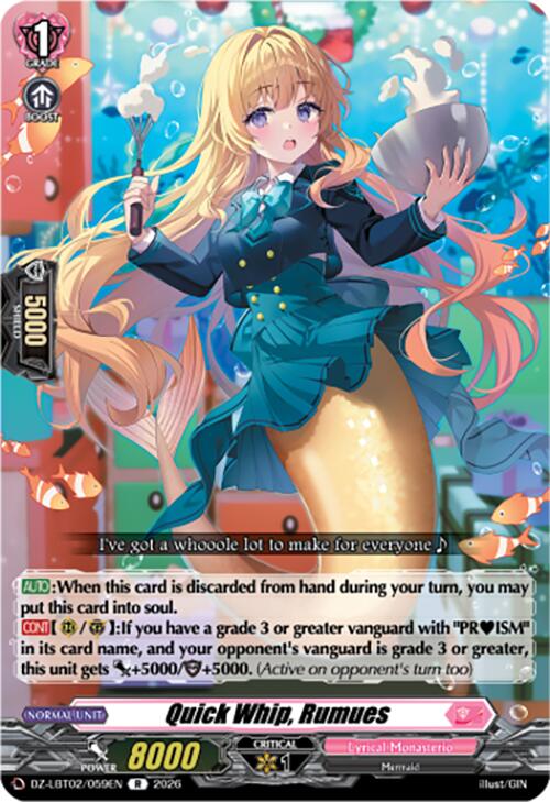 Image of Quick Whip, Rumues (DZ-LBT02/059EN) [Lyrical Monasterio Season of Wonders]