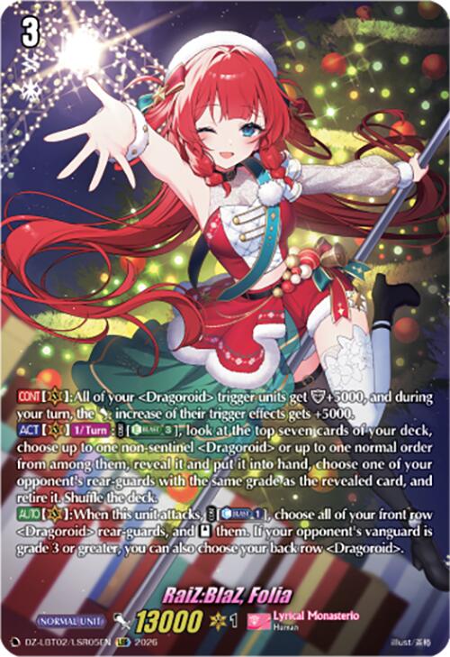 Image of RaiZ:BlaZ, Folia (DZ-LBT02/LSR05EN) [Lyrical Monasterio Season of Wonders]