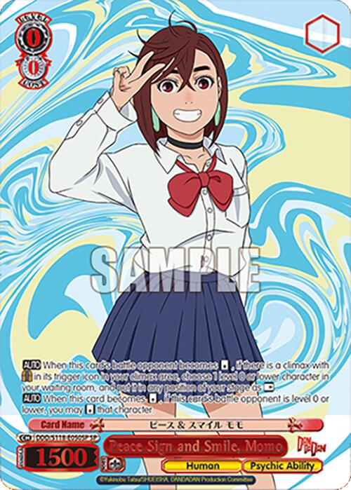 Image of Peace Sign and Smile, Momo [DANDADAN]