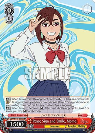 Image of Peace Sign and Smile, Momo [DANDADAN]