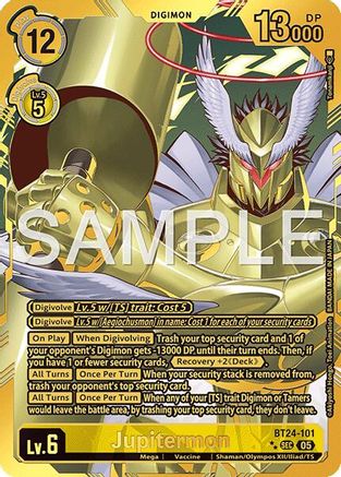 Image of Jupitermon [BT24-101] (Rare Pull) [Time Stranger]