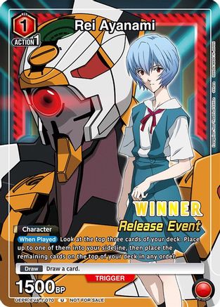 Image of Rei Ayanami (Release Event Winner) (UEPR/EVA-1-070) - UE15BT Evangelion New Theatrical Edition Release Event Cards Foil