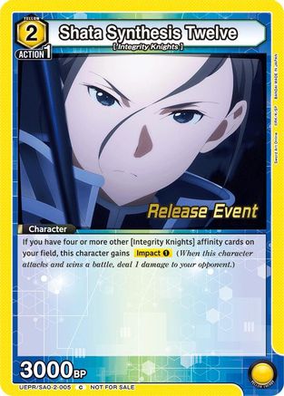Image of Shata Synthesis Twelve (UEPR/SAO-2-005) - UEX06BT Sword Art Online Vol2 Release Event Cards