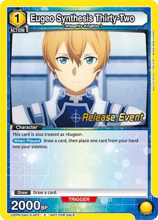 Image of Eugeo Synthesis Thirty-Two (UEPR/SAO-2-007) - UEX06BT Sword Art Online Vol2 Release Event Cards