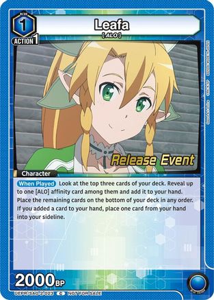 Image of Leafa (023) (UEPR/SAO-2-023) - UEX06BT Sword Art Online Vol2 Release Event Cards
