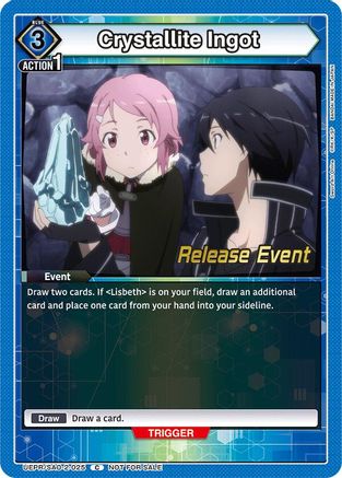 Image of Crystallite Ingot (UEPR/SAO-2-025) - UEX06BT Sword Art Online Vol2 Release Event Cards