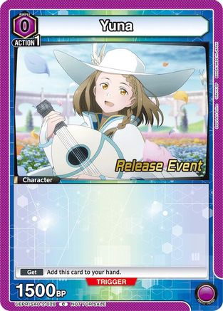 Image of Yuna (028) (UEPR/SAO-2-028) - UEX06BT Sword Art Online Vol2 Release Event Cards