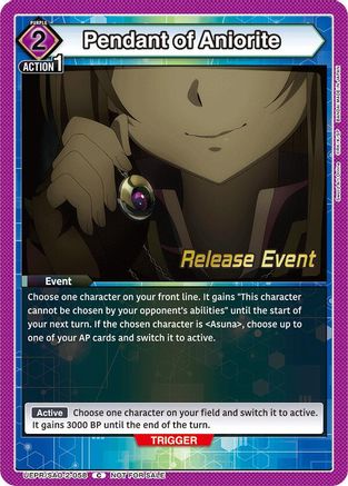 Image of Pendant of Aniorite (UEPR/SAO-2-058) - UEX06BT Sword Art Online Vol2 Release Event Cards