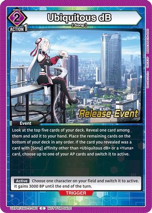 Image of Ubiquitous dB (UEPR/SAO-2-061) - UEX06BT Sword Art Online Vol2 Release Event Cards