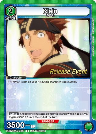 Image of Klein (065) (UEPR/SAO-2-065) - UEX06BT Sword Art Online Vol2 Release Event Cards