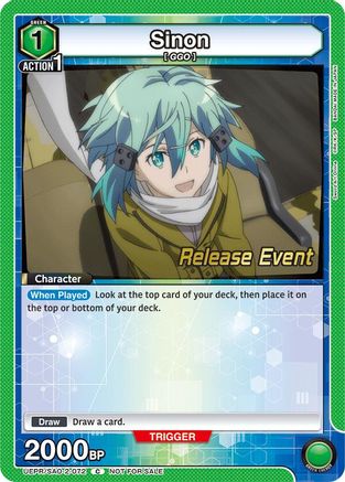 Image of Sinon (072) (UEPR/SAO-2-072) - UEX06BT Sword Art Online Vol2 Release Event Cards
