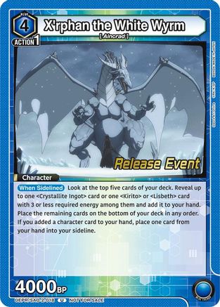 Image of X'rphan the White Wyrm (UEPR/SAO-2-018) - UEX06BT Sword Art Online Vol2 Release Event Cards